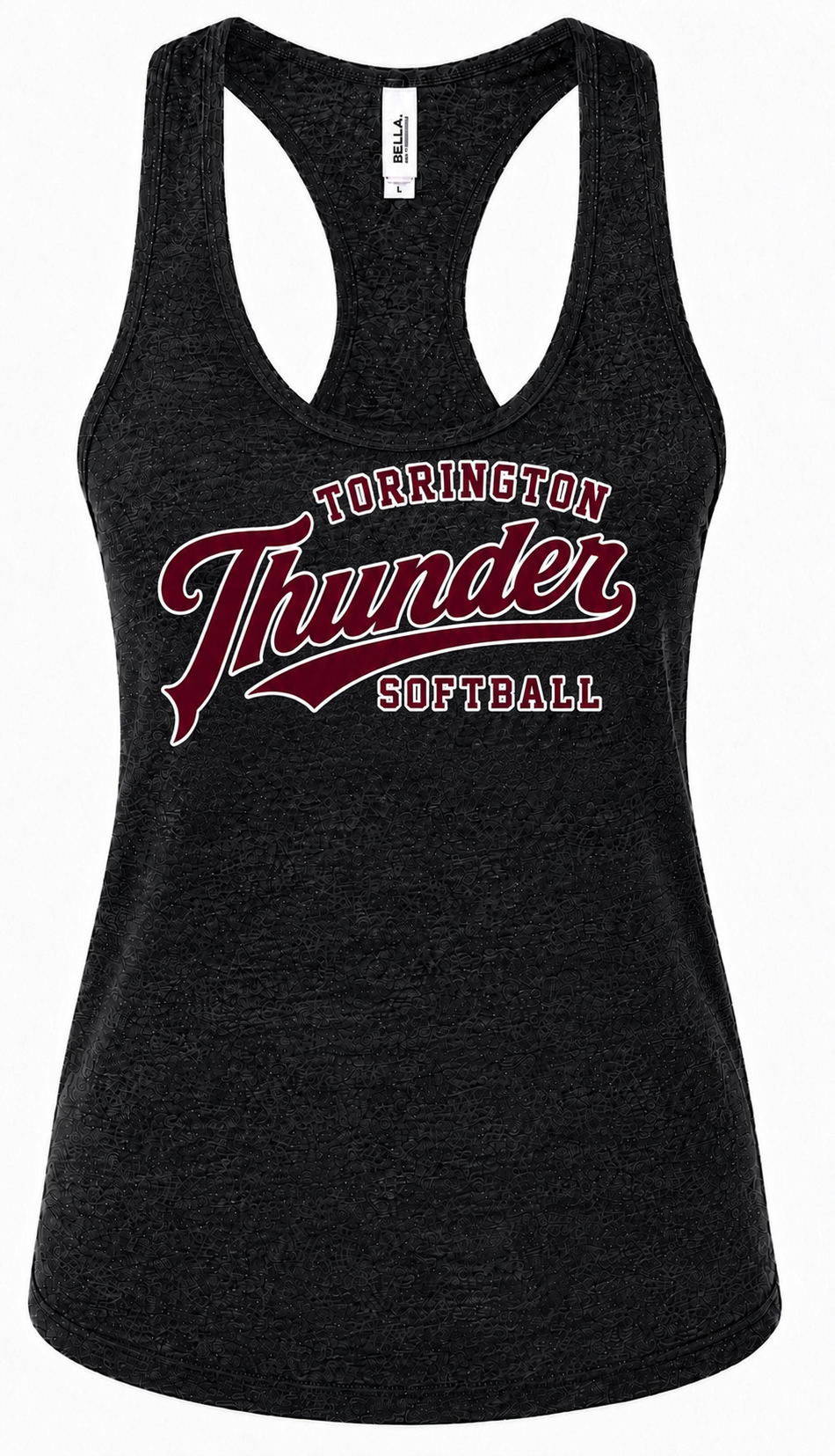 Thunder Softball- BELLA + CANVAS Women's Jersey Racerback Tank- Dark Gray (Copy)