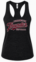 Thunder Softball- BELLA + CANVAS Women's Jersey Racerback Tank- Dark Gray (Copy)
