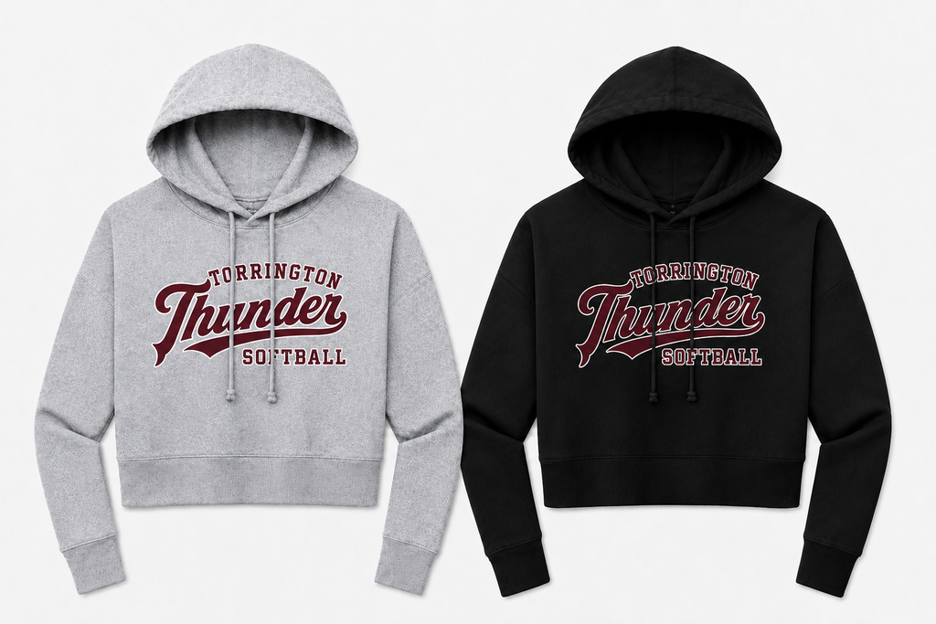 Thunder Softball- Women's Crop Hoodie