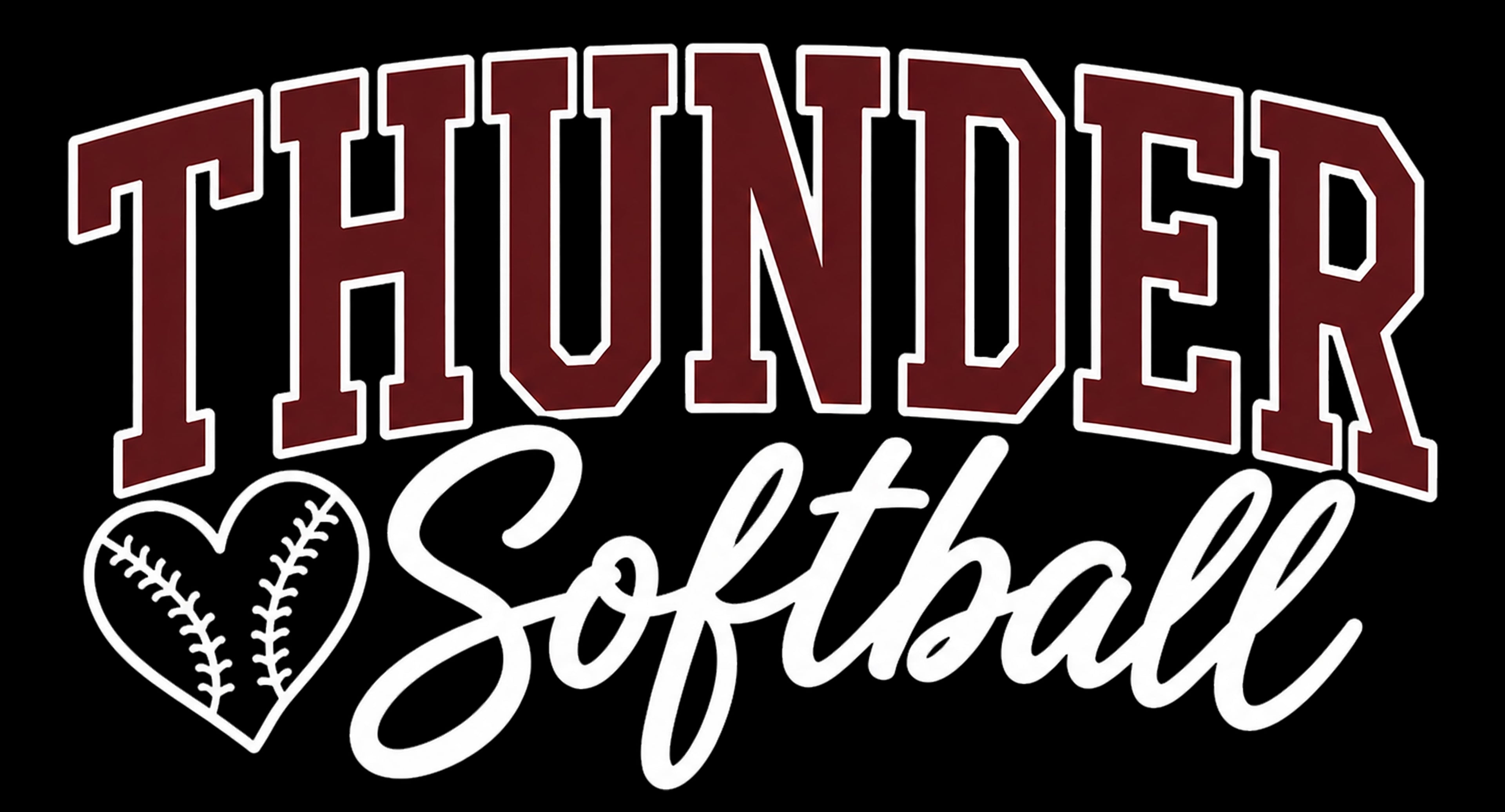 Thunder Softball - (Script Logo) Adult Shirts