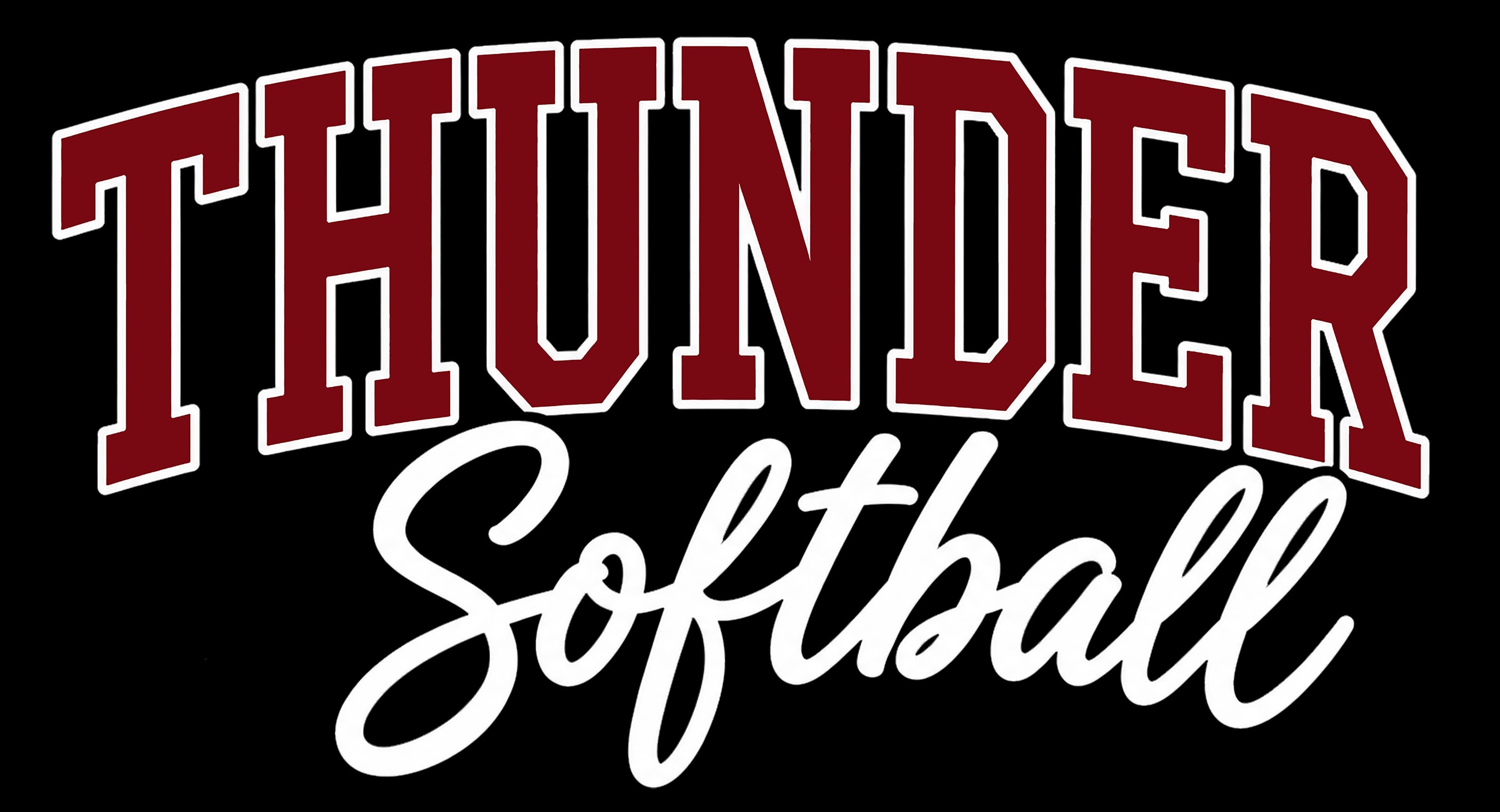 Thunder Softball -(Script Logo) Gildan Softstyle® Women’s CVC Racerback Tank- Black (Copy)
